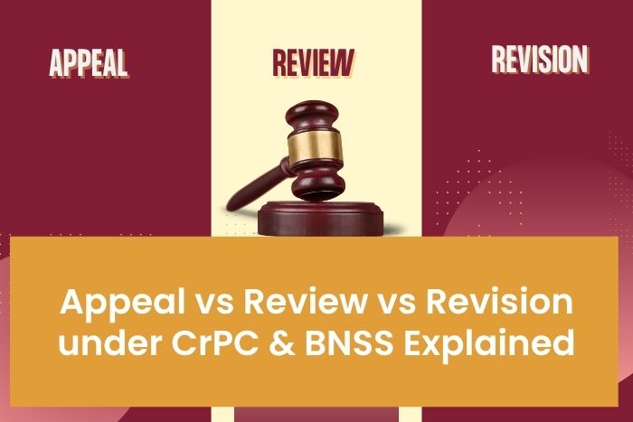 Appeal vs Review vs Revision under CrPC & BNSS Explained